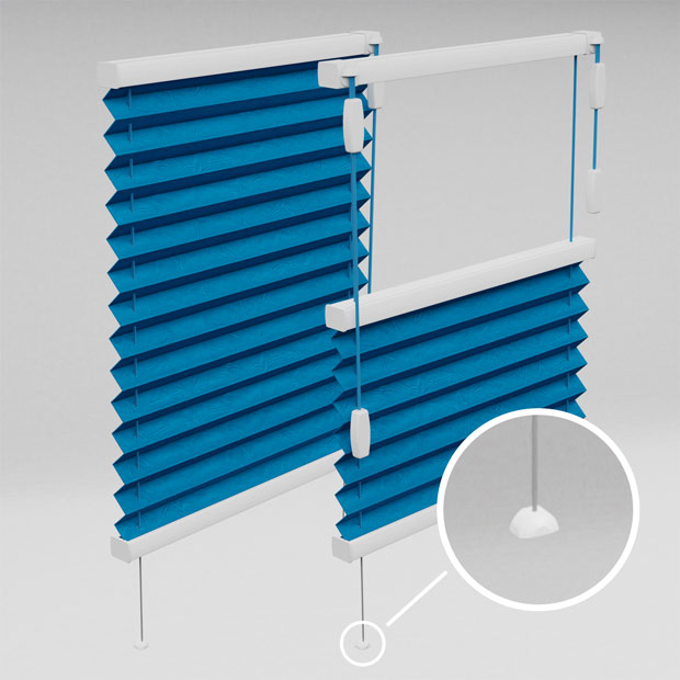 Cosiflor Schnurzug Plissee F1 und F2/F5 mit Pendelsicherung Cosiflor Schnurzug Plissee F1 und F2/F5 mit Pendelsicherung