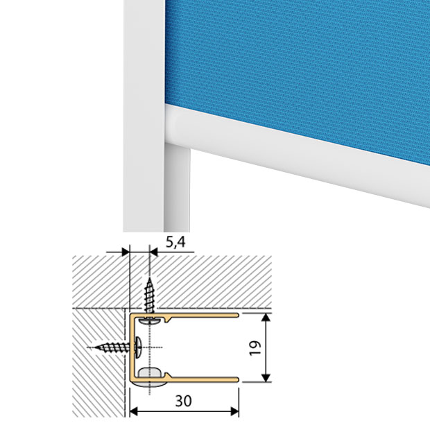 Abdunkelungs- Seitenprofil für Small-Rollo Abdunkelungs- Seitenprofil für Small-Rollo
