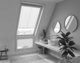 Badezimmer Dachfenster Jalousie - Sichtschutz, Wärmeschutz, Blendschutz